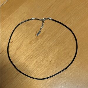 Pandora Black Choker with Silver Clasp